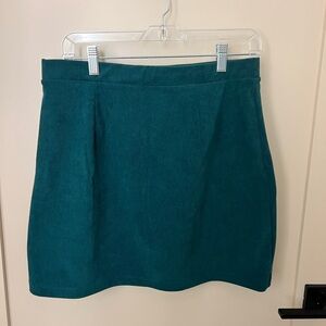 Rachel Teal Mini Skirt